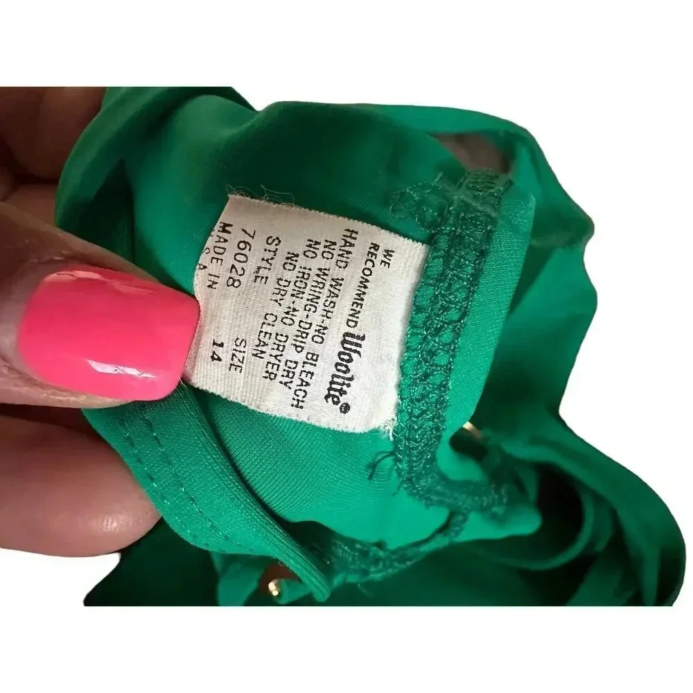 Anne Cole Women's Green Bikini Push Up Two Piece Swimsuits Size Plus 14